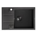 Zlew Zlewozmywak Jednokomorowy Czarny z Półociekaczem Barbados Zlew Zlewozmywak Jednokomorowy Czarny z Półociekaczem Barbados
