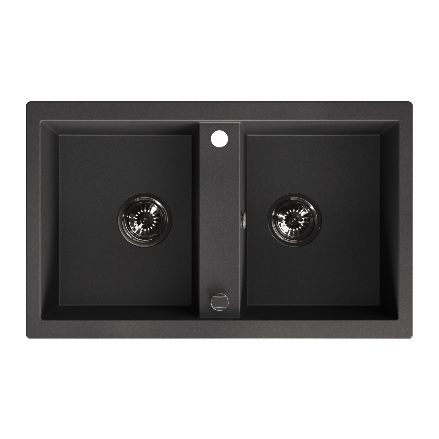 Zlew Zlewozmywak Granitowy Czarny 2 Komorowy