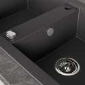 Zlew Zlewozmywak Granitowy Czarny 2 Komorowy