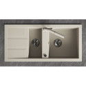 Zlew Zlewozmywak Granitowy Beżowy 1,5 Komorowy