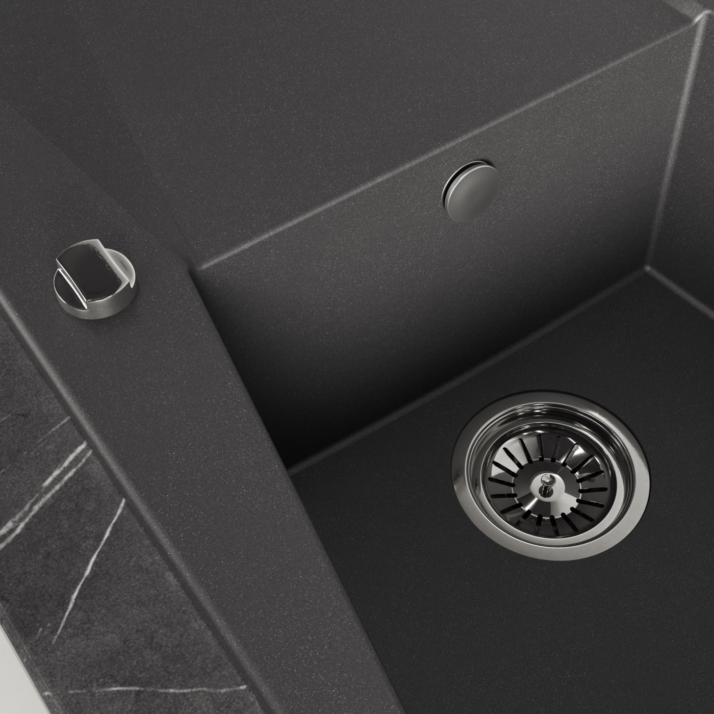 Zlew Zlewozmywak Granitowy Czarny GRENADA