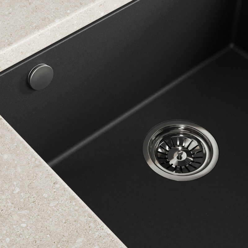 Zlew Zlewozmywak Granitowy Czarny Podwieszany IBIZA Zlew Zlewozmywak Granitowy Czarny Podwieszany IBIZA