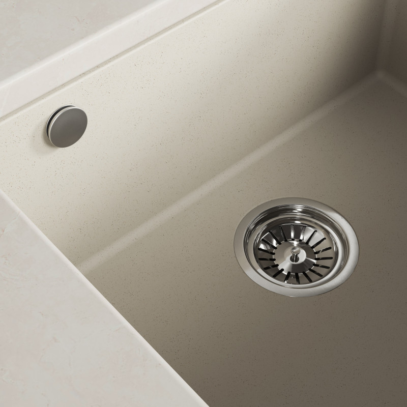 Zlew Zlewozmywak Granitowy Beżowy Podwieszany IBIZA Zlew Zlewozmywak Granitowy Beżowy Podwieszany IBIZA