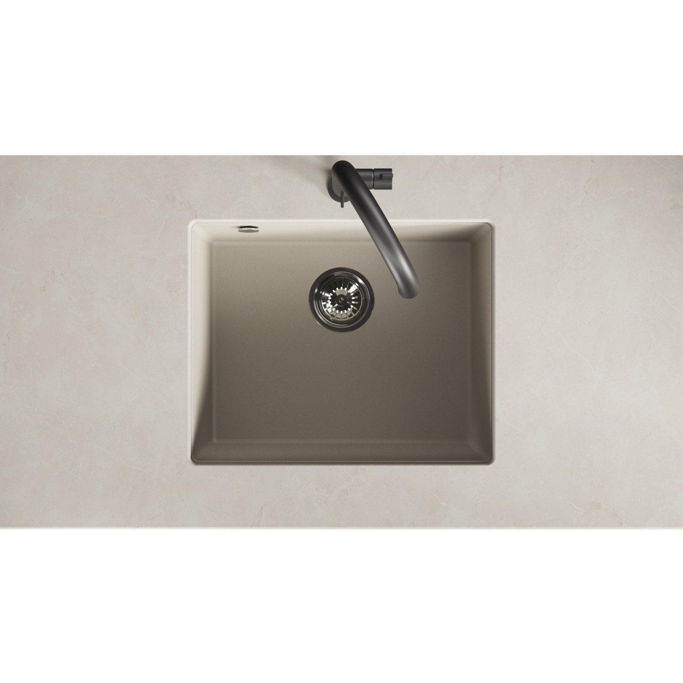 Zlew Zlewozmywak Granitowy Beżowy Podwieszany IBIZA Zlew Zlewozmywak Granitowy Beżowy Podwieszany IBIZA