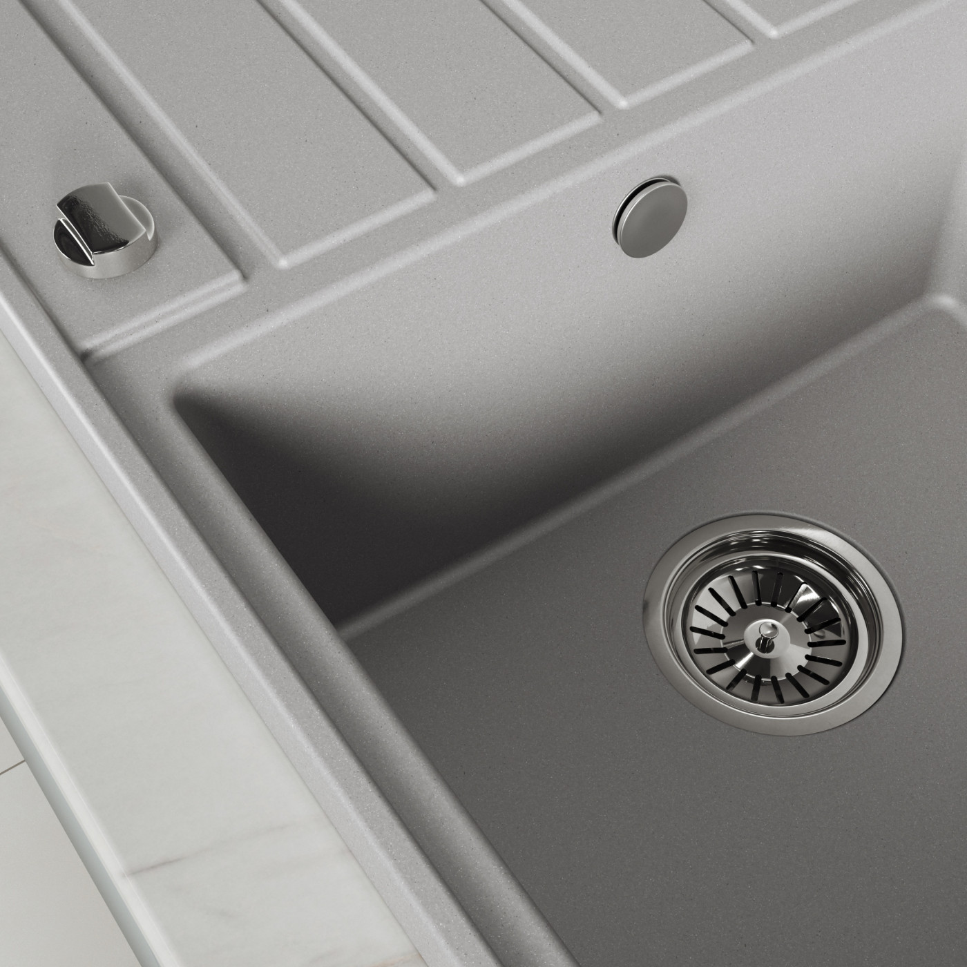 Zlew Zlewozmywak Granitowy Szary Margarita Zlew Zlewozmywak Granitowy Szary Margarita