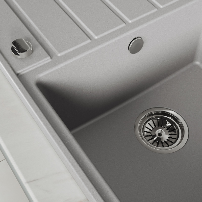 Zlew Zlewozmywak Granitowy Szary Margarita Zlew Zlewozmywak Granitowy Szary Margarita