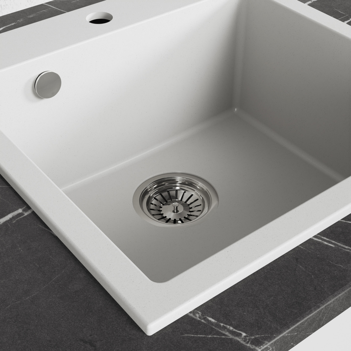 Zlew Zlewozmywak Jednokomorowy Alena Biały Zlew Zlewozmywak Jednokomorowy Alena Biały