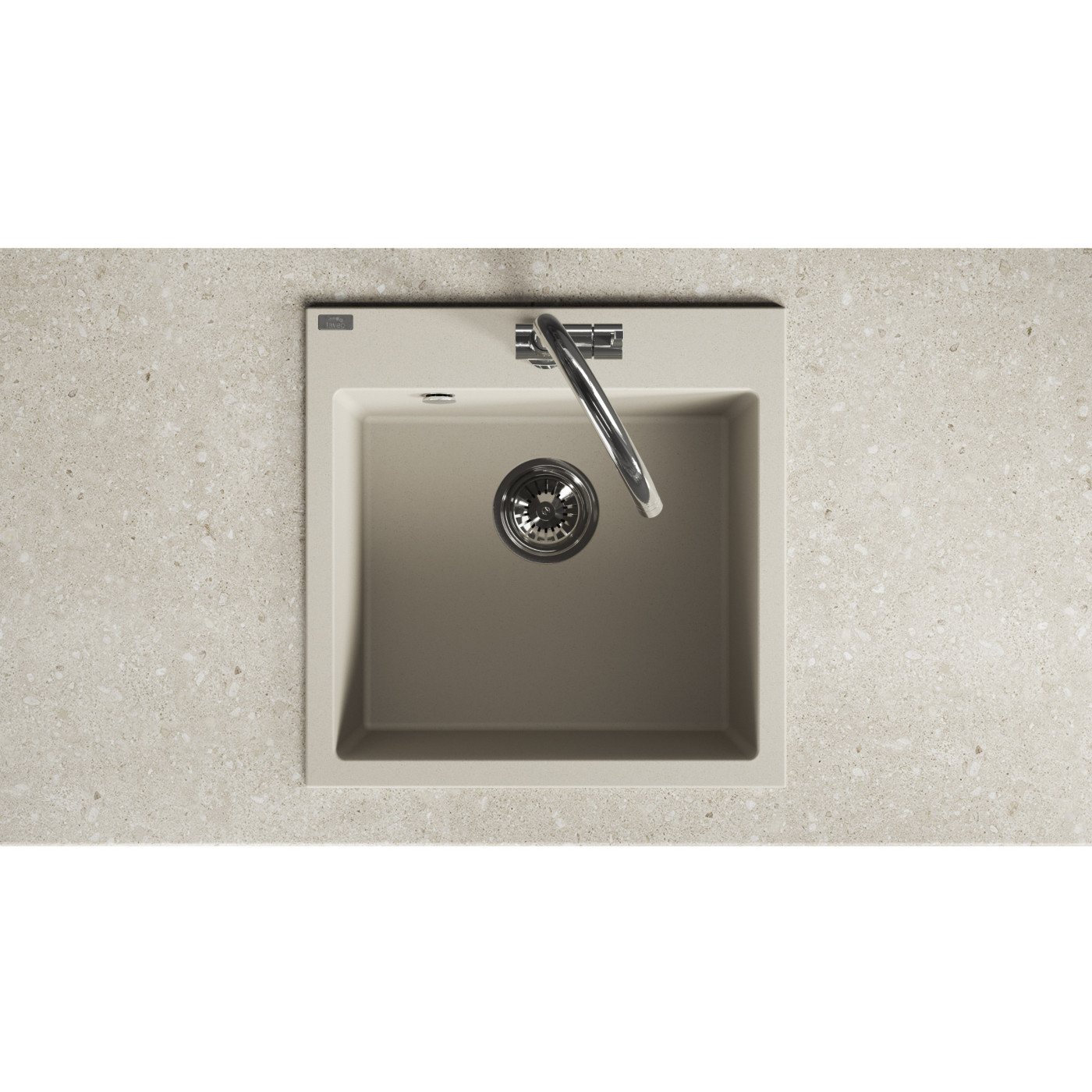 Zlew Zlewozmywak Jednokomorowy Alena Beż Zlew Zlewozmywak Jednokomorowy Alena Beż