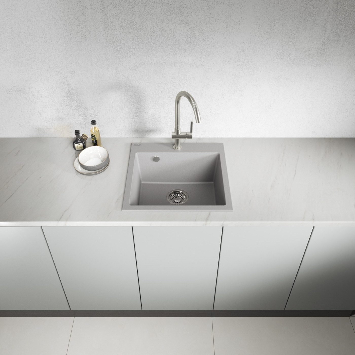 Zlew Zlewozmywak Jednokomorowy Alena Szary Zlew Zlewozmywak Jednokomorowy Alena Szary