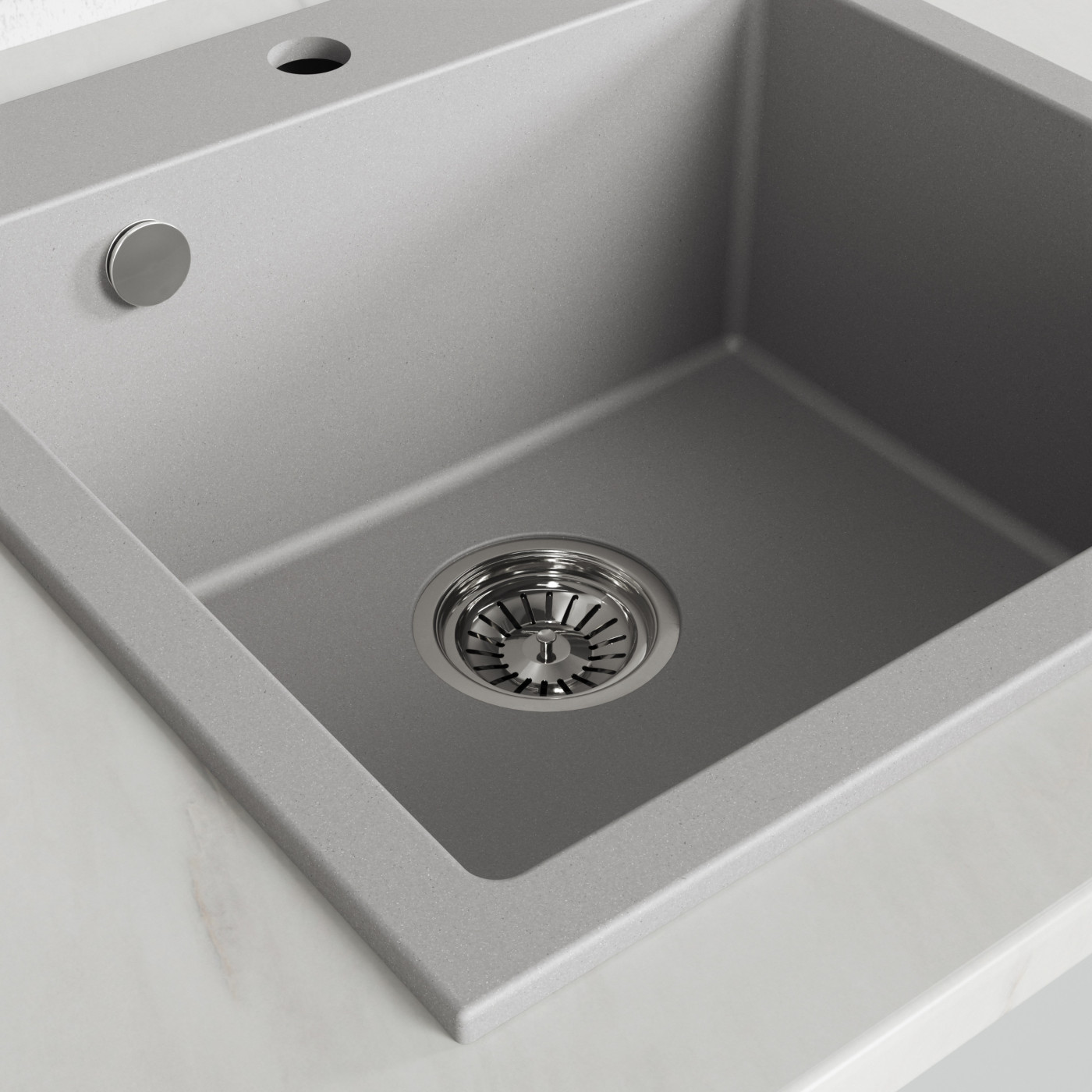 Zlew Zlewozmywak Jednokomorowy Alena Szary Zlew Zlewozmywak Jednokomorowy Alena Szary