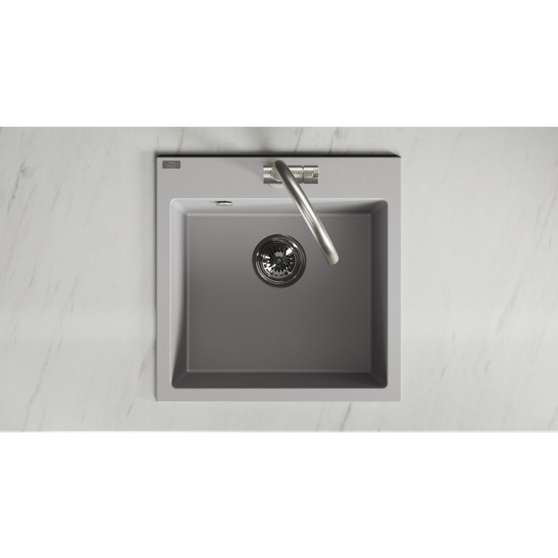 Zlew Zlewozmywak Jednokomorowy Alena Szary Zlew Zlewozmywak Jednokomorowy Alena Szary