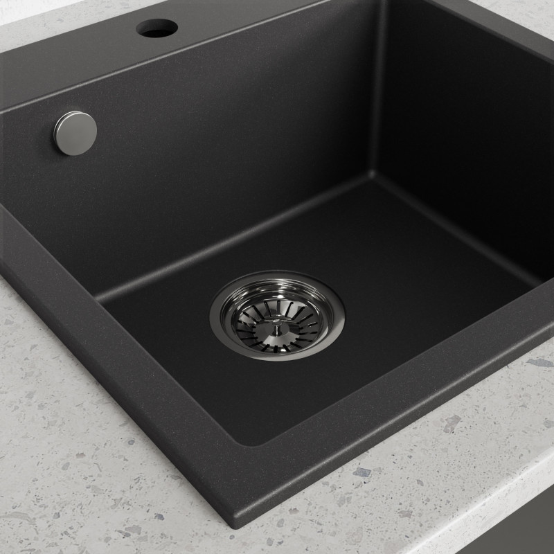 Zlew Zlewozmywak Jednokomorowy Alena Czarny Zlew Zlewozmywak Jednokomorowy Alena Czarny
