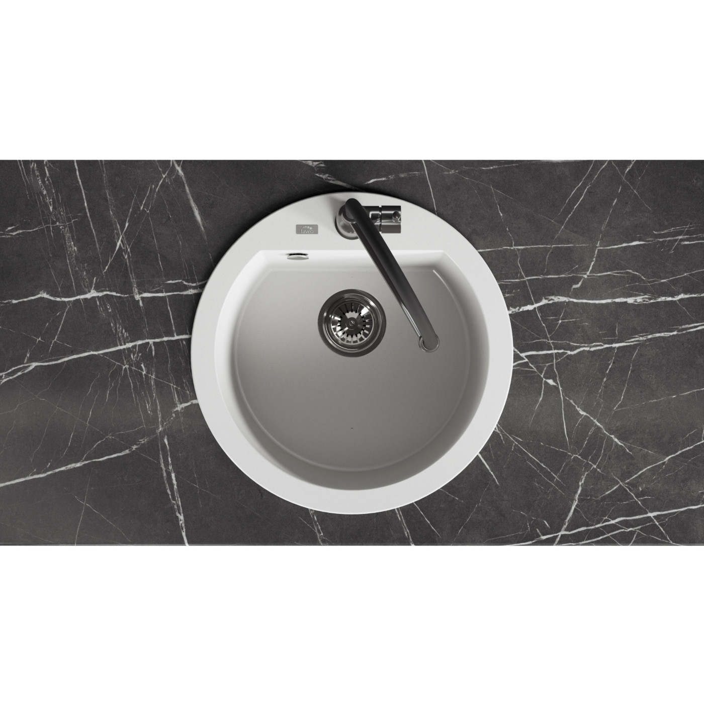 Zlew Zlewozmywak Granitowy Biały Okrągły Dafne Zlew Zlewozmywak Granitowy Biały Okrągły Dafne