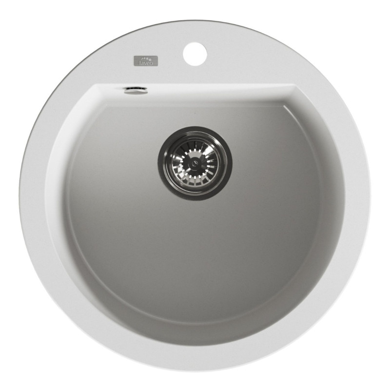 Zlew Zlewozmywak Granitowy Biały Okrągły Dafne Zlew Zlewozmywak Granitowy Biały Okrągły Dafne
