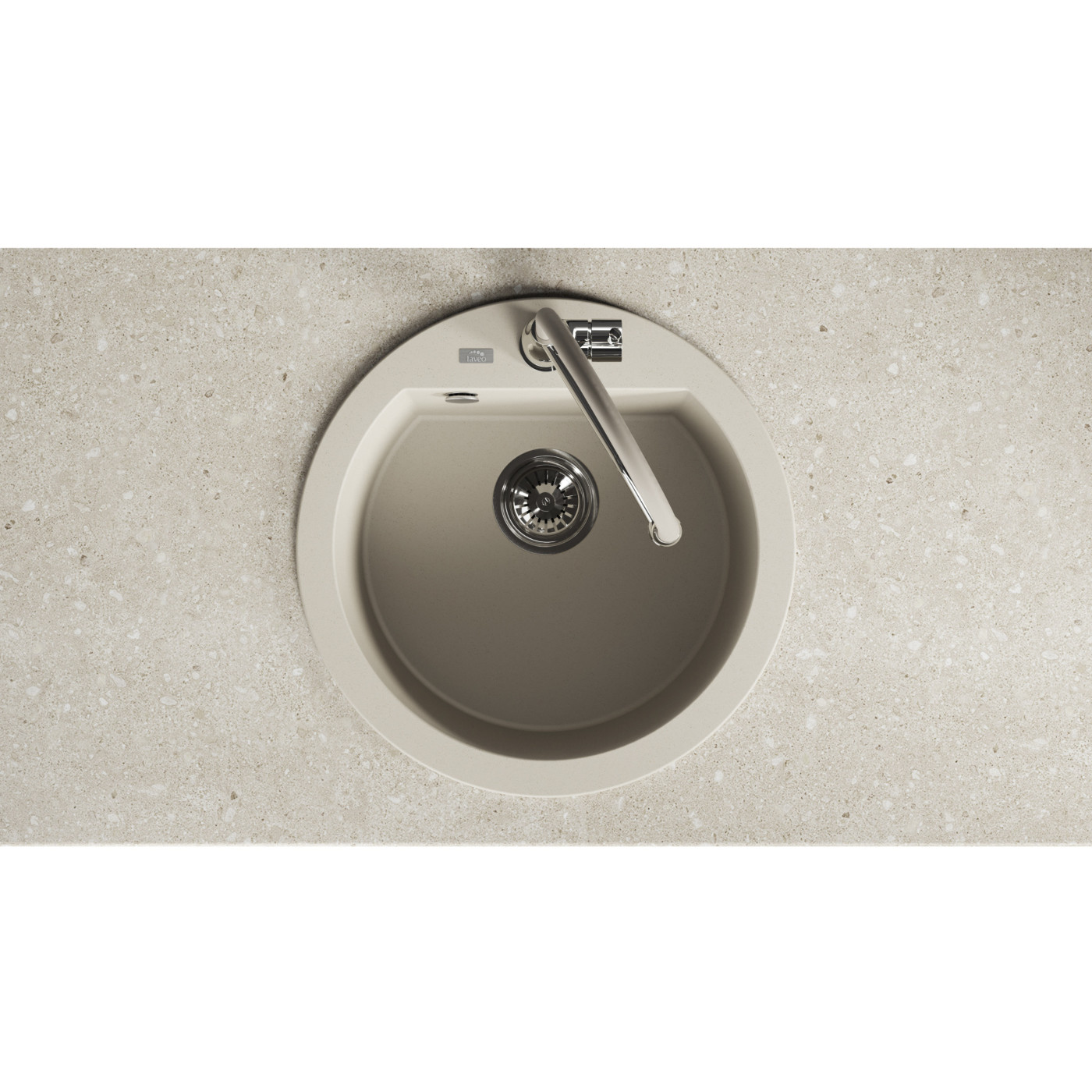 Zlew Zlewozmywak Granitowy Beżowy Okrągły Dafne Zlew Zlewozmywak Granitowy Beżowy Okrągły Dafne