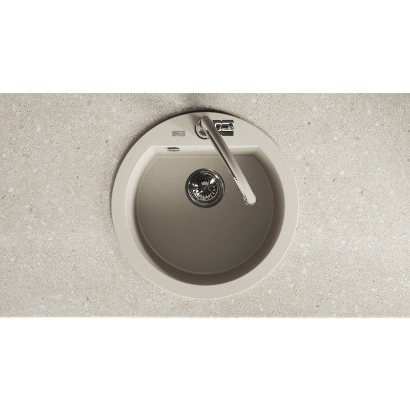 Zlew Zlewozmywak Granitowy Beżowy Okrągły Dafne Zlew Zlewozmywak Granitowy Beżowy Okrągły Dafne