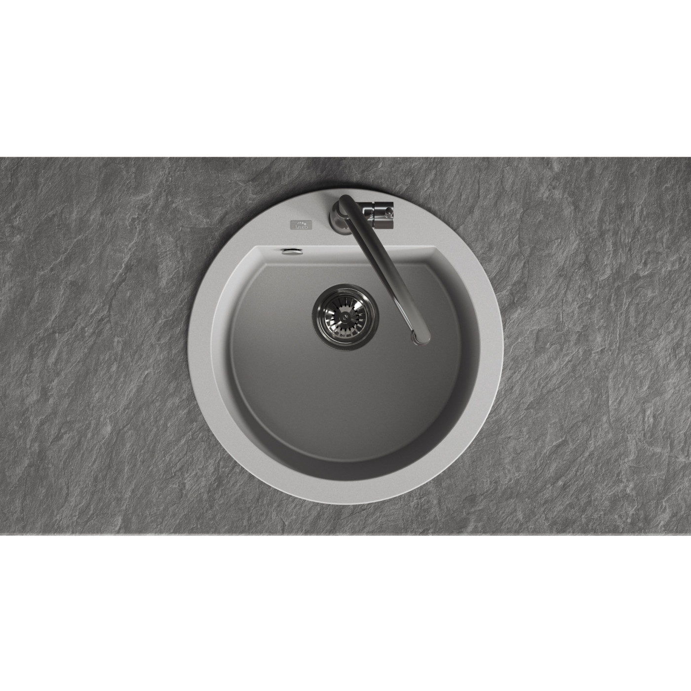 Zlew Zlewozmywak Granitowy Szary Okrągły Dafne Zlew Zlewozmywak Granitowy Szary Okrągły Dafne