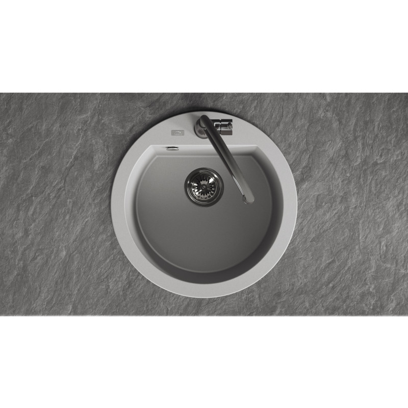 Zlew Zlewozmywak Granitowy Szary Okrągły Dafne Zlew Zlewozmywak Granitowy Szary Okrągły Dafne
