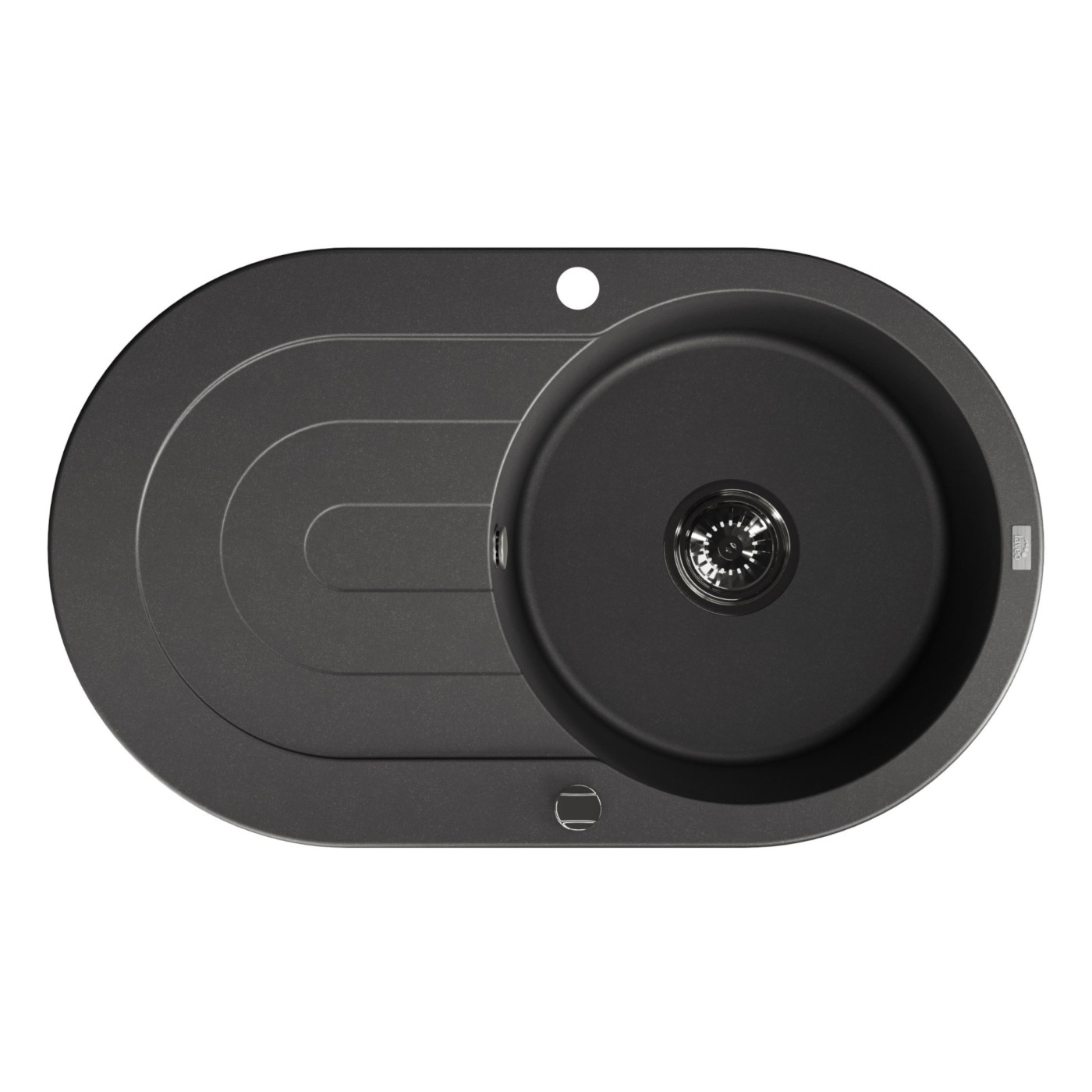 Zlew Zlewozmywak Granitowy Czarny z Ociekaczem DAFNE Zlew Zlewozmywak Granitowy Czarny z Ociekaczem DAFNE