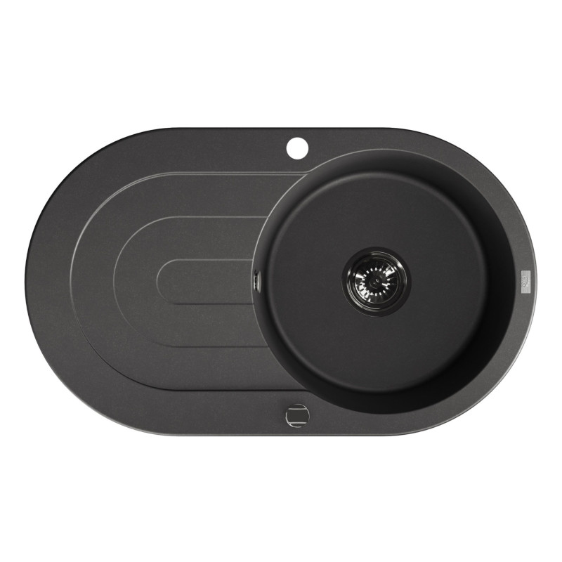 Zlew Zlewozmywak Granitowy Czarny z Ociekaczem DAFNE Zlew Zlewozmywak Granitowy Czarny z Ociekaczem DAFNE