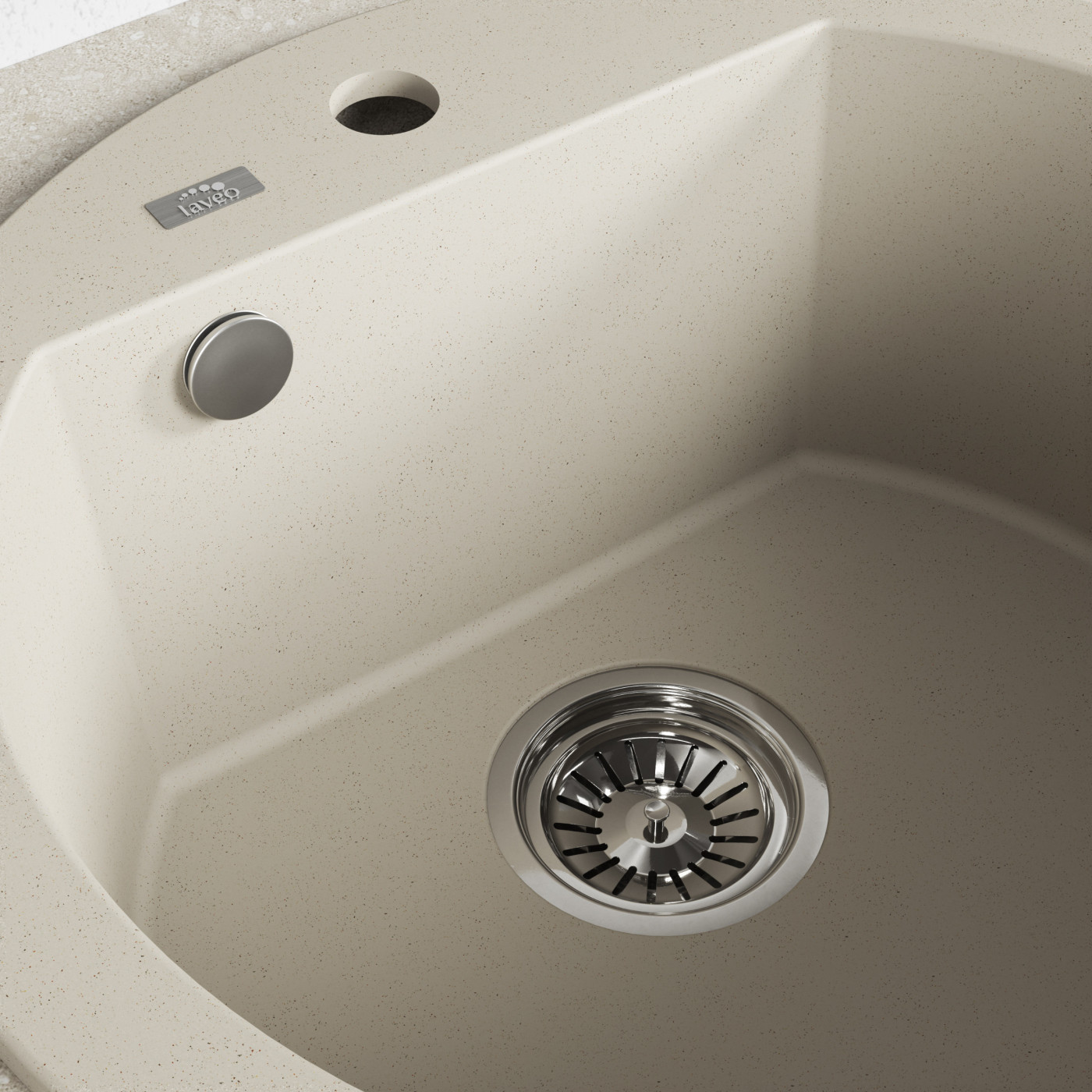 Zlew Zlewozmywak Granitowy Beżowy z Ociekaczem DAFNE Zlew Zlewozmywak Granitowy Beżowy z Ociekaczem DAFNE