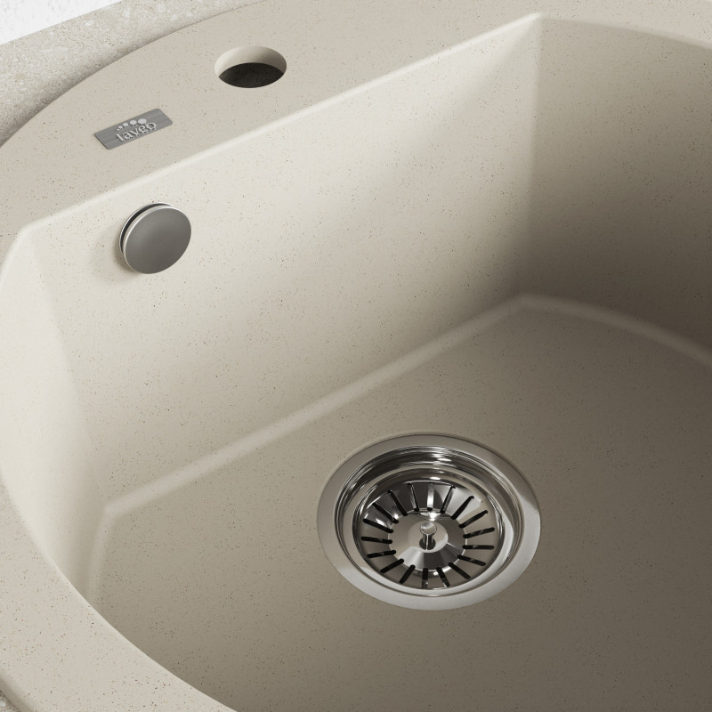 Zlew Zlewozmywak Granitowy Beżowy z Ociekaczem DAFNE Zlew Zlewozmywak Granitowy Beżowy z Ociekaczem DAFNE