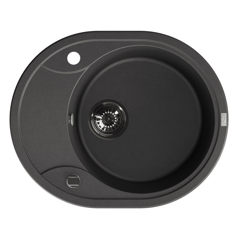 Zlew Zlewozmywak Granitowy Czarny DAFNE