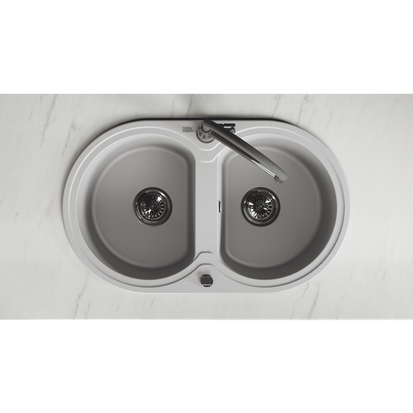 Zlew Zlewozmywak Granitowy Szary 2 Komorowy DAFNE