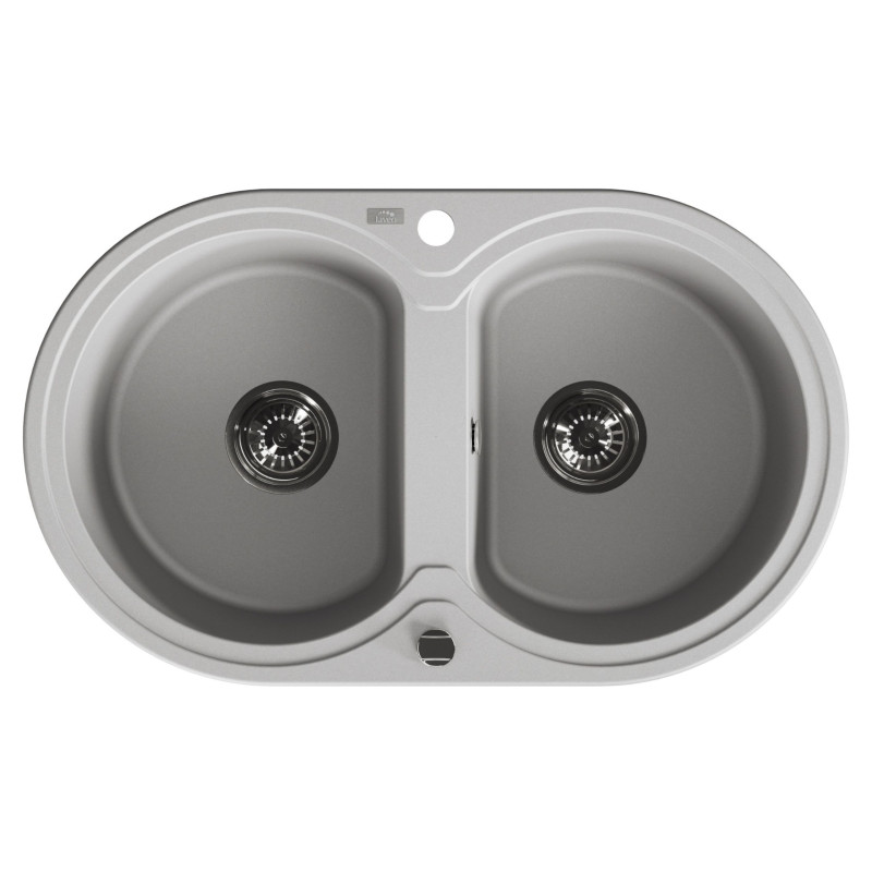 Zlew Zlewozmywak Granitowy Szary 2 Komorowy DAFNE