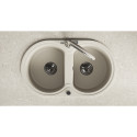 Zlew Zlewozmywak Granitowy Beżowy 2 Komorowy DAFNE