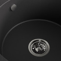 Zlew Zlewozmywak Granitowy Okrągły Czarny DAFNE Zlew Zlewozmywak Granitowy Okrągły Czarny DAFNE