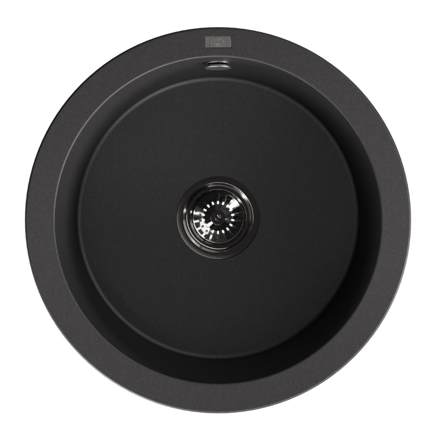 Zlew Zlewozmywak Granitowy Okrągły Czarny DAFNE Zlew Zlewozmywak Granitowy Okrągły Czarny DAFNE