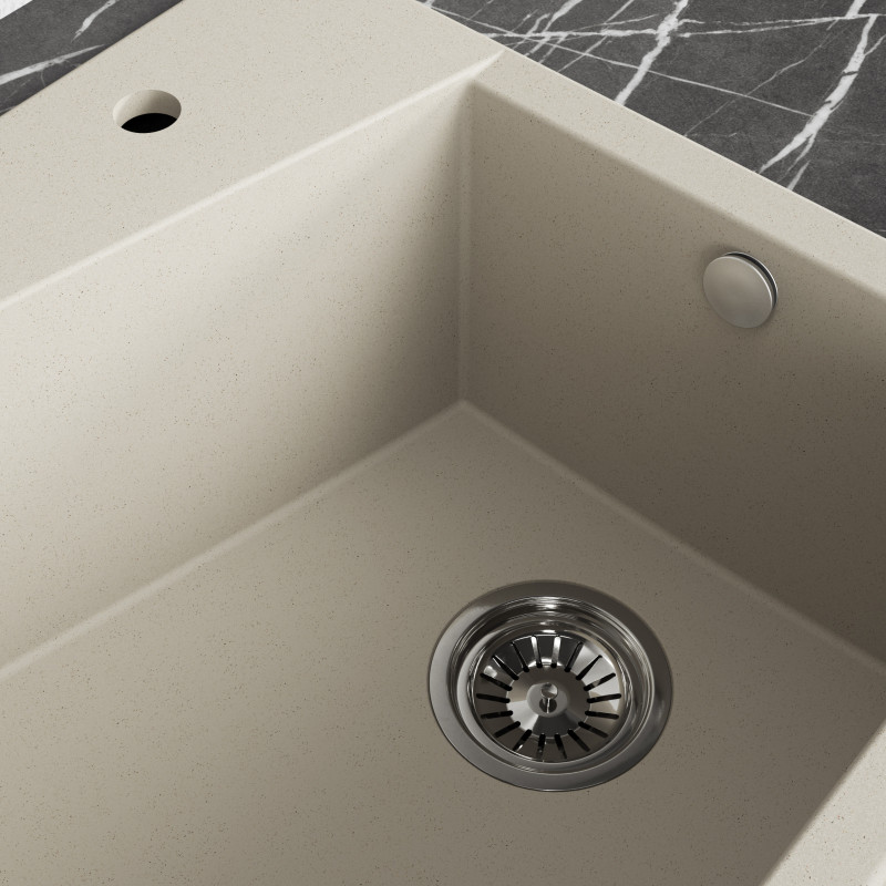 Zlew Zlewozmywak Granitowy Beżowy GRENADA Zlew Zlewozmywak Granitowy Beżowy GRENADA