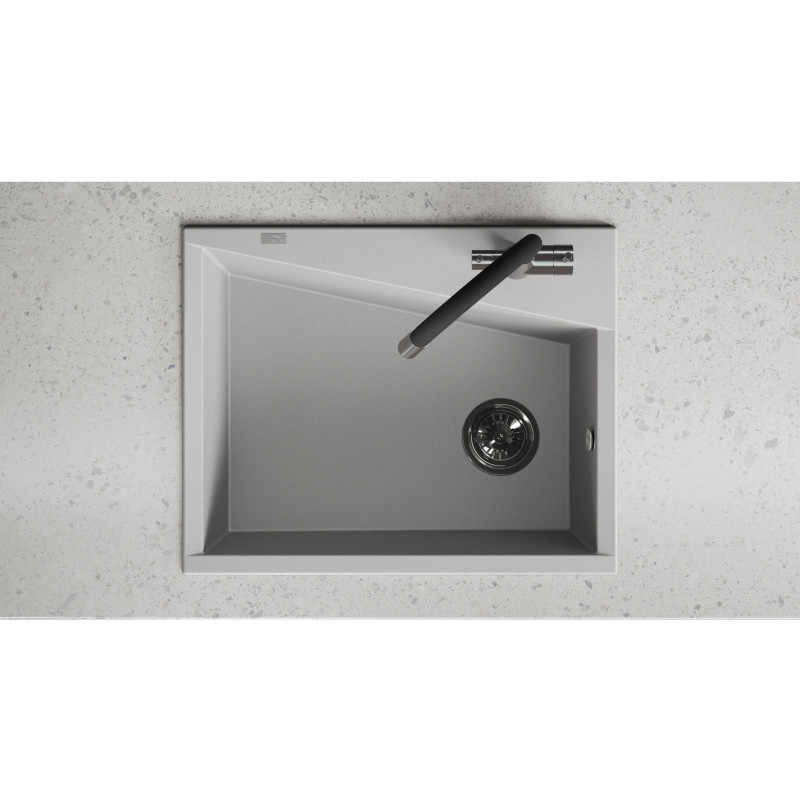 Zlew Zlewozmywak Granitowy Szary GRENADA