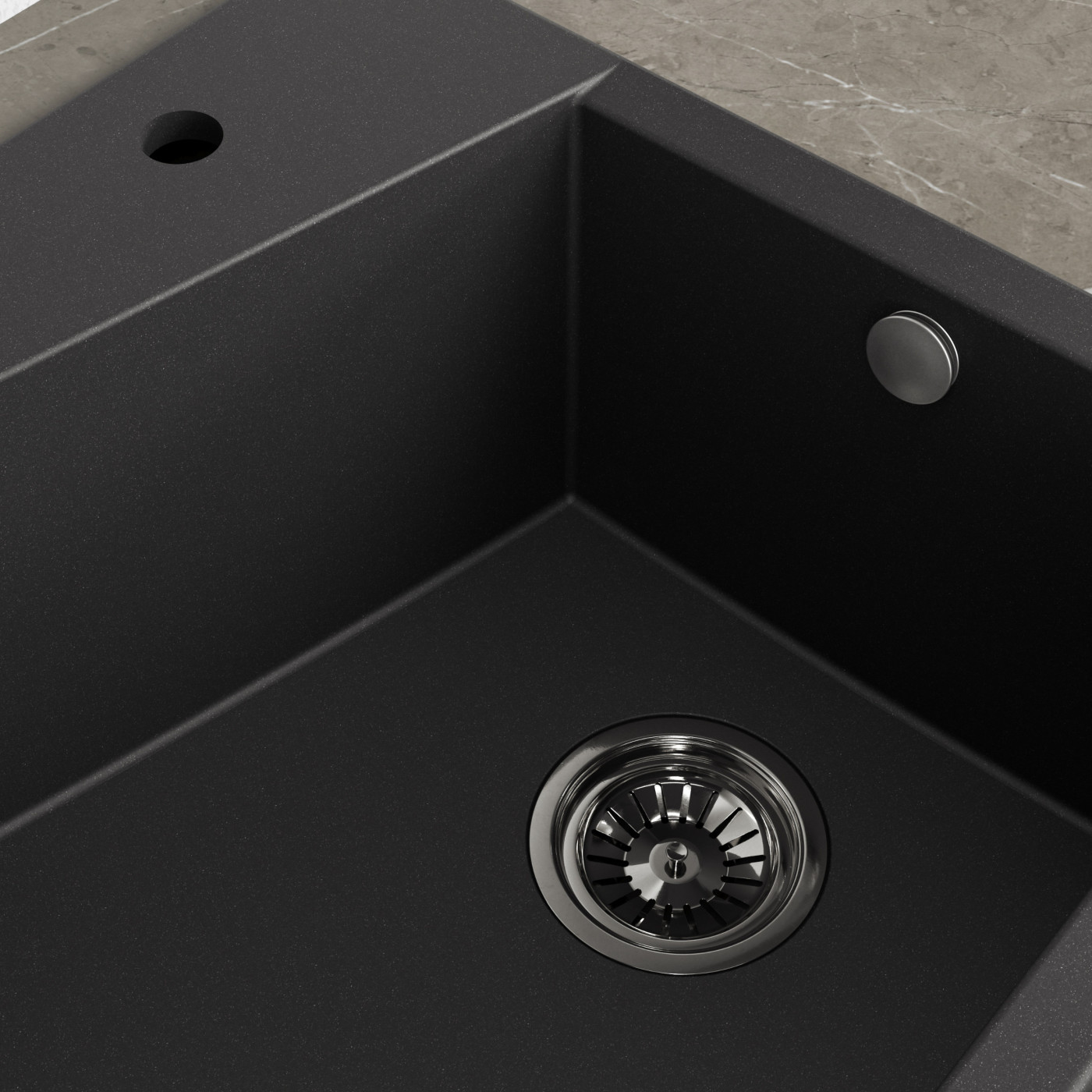 Zlew Zlewozmywak Granitowy Czarny GRENADA