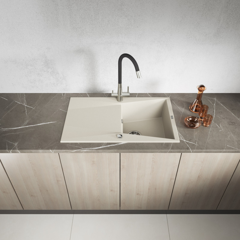 Zlew Zlewozmywak Granitowy Beżowy GRENADA Zlew Zlewozmywak Granitowy Beżowy GRENADA