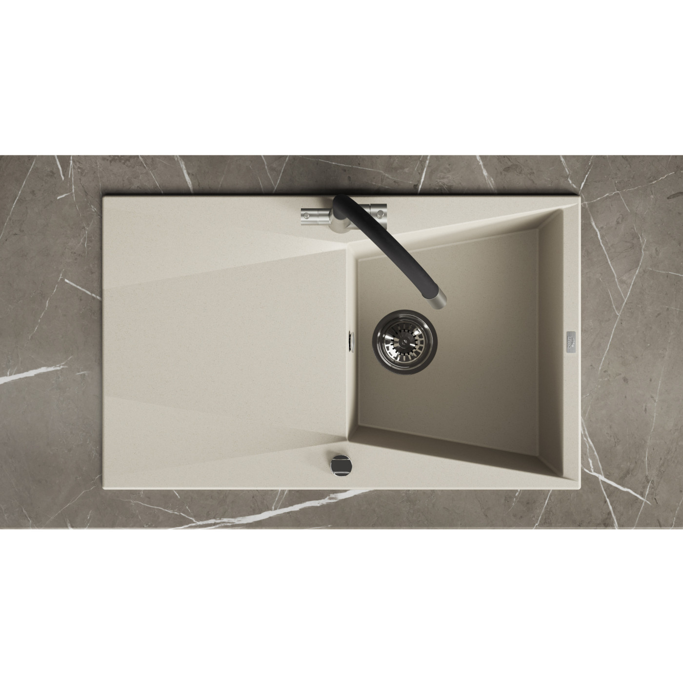 Zlew Zlewozmywak Granitowy Beżowy GRENADA Zlew Zlewozmywak Granitowy Beżowy GRENADA