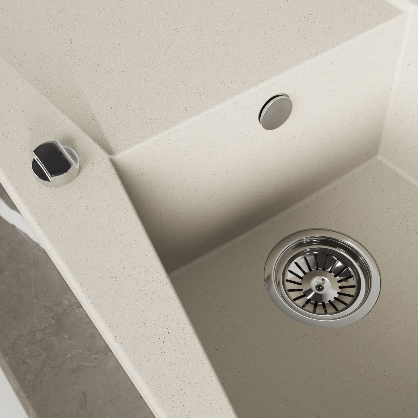 Zlew Zlewozmywak Granitowy Beżowy GRENADA Zlew Zlewozmywak Granitowy Beżowy GRENADA