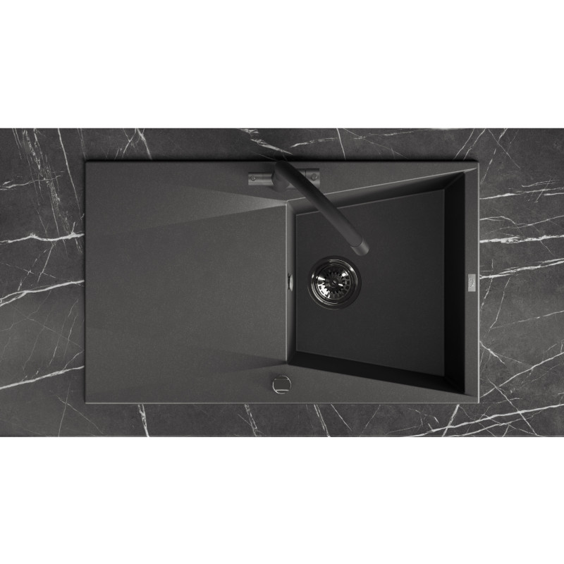 Zlew Zlewozmywak Granitowy Czarny GRENADA