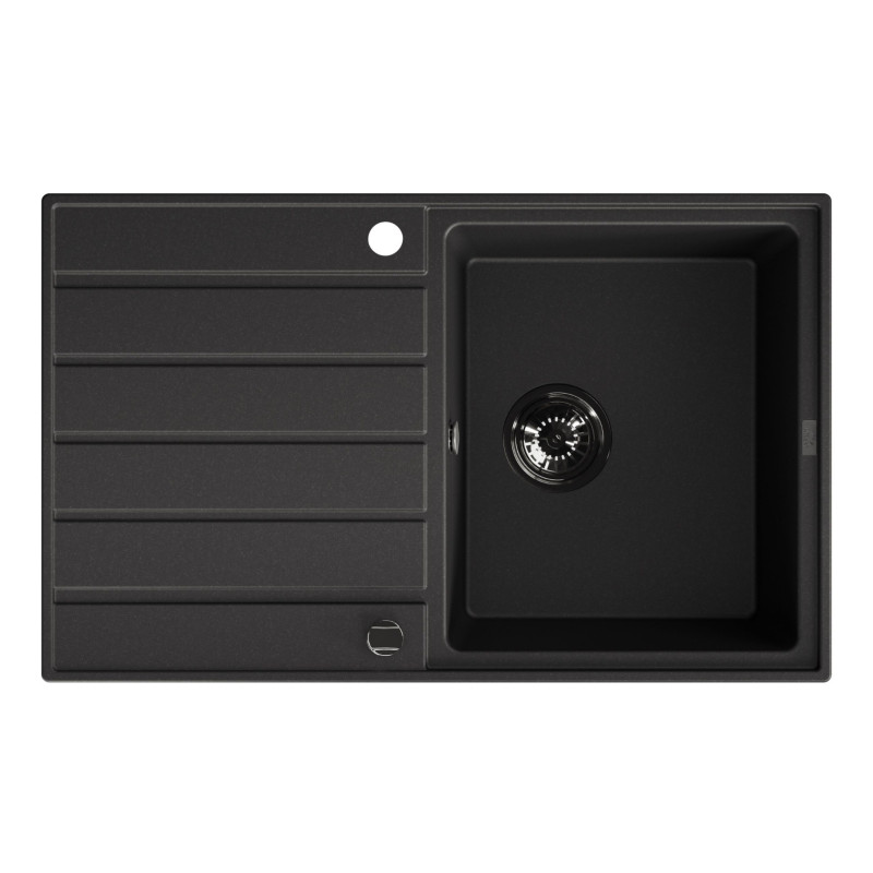 Zlew Zlewozmywak Granitowy Czarny Margarita Zlew Zlewozmywak Granitowy Czarny Margarita
