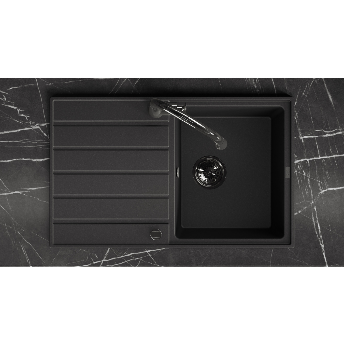 Zlew Zlewozmywak Granitowy Czarny Margarita Zlew Zlewozmywak Granitowy Czarny Margarita
