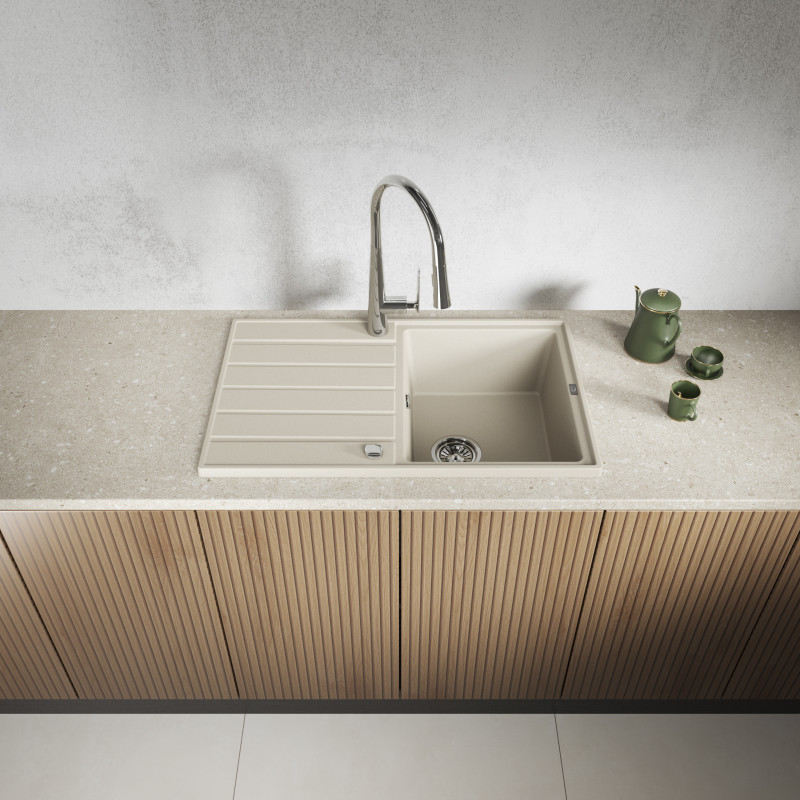 Zlew Zlewozmywak Granitowy Beżowy Margarita Zlew Zlewozmywak Granitowy Beżowy Margarita